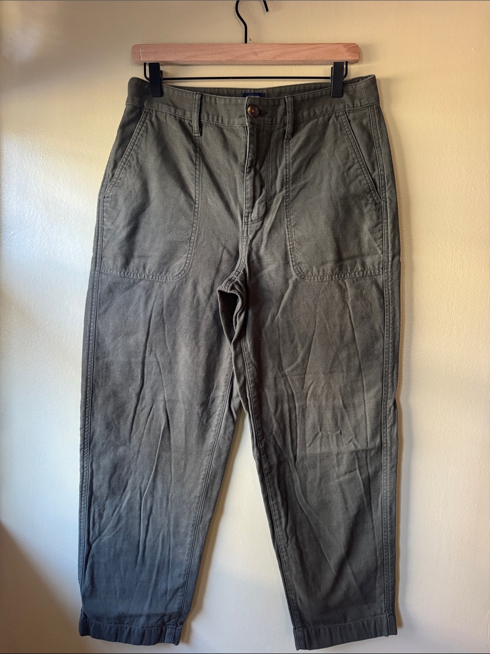 J. Crew Olive Green Cropped Utility Pants